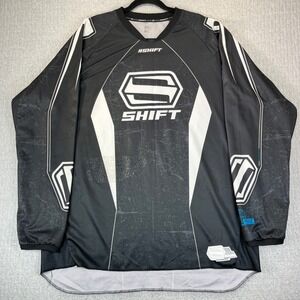 Shift Racing Jersey Black White Long Sleeve MX Motocross Gear Mens XXL dirt bike